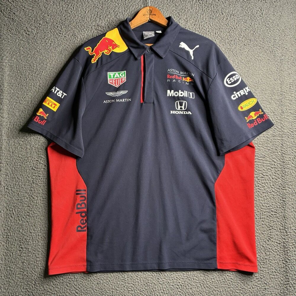 PUMA RED BULL RACING F1 POLO SHIRT ASTON MARTIN MOBIL1 2XL Honda Formula One